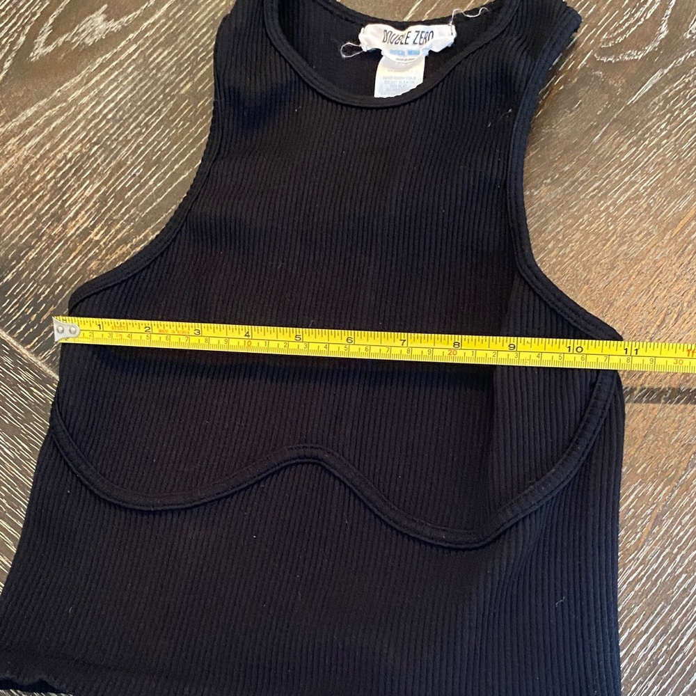 Double Zero Classic Black Ribbed Tank - Picture 3 of 10